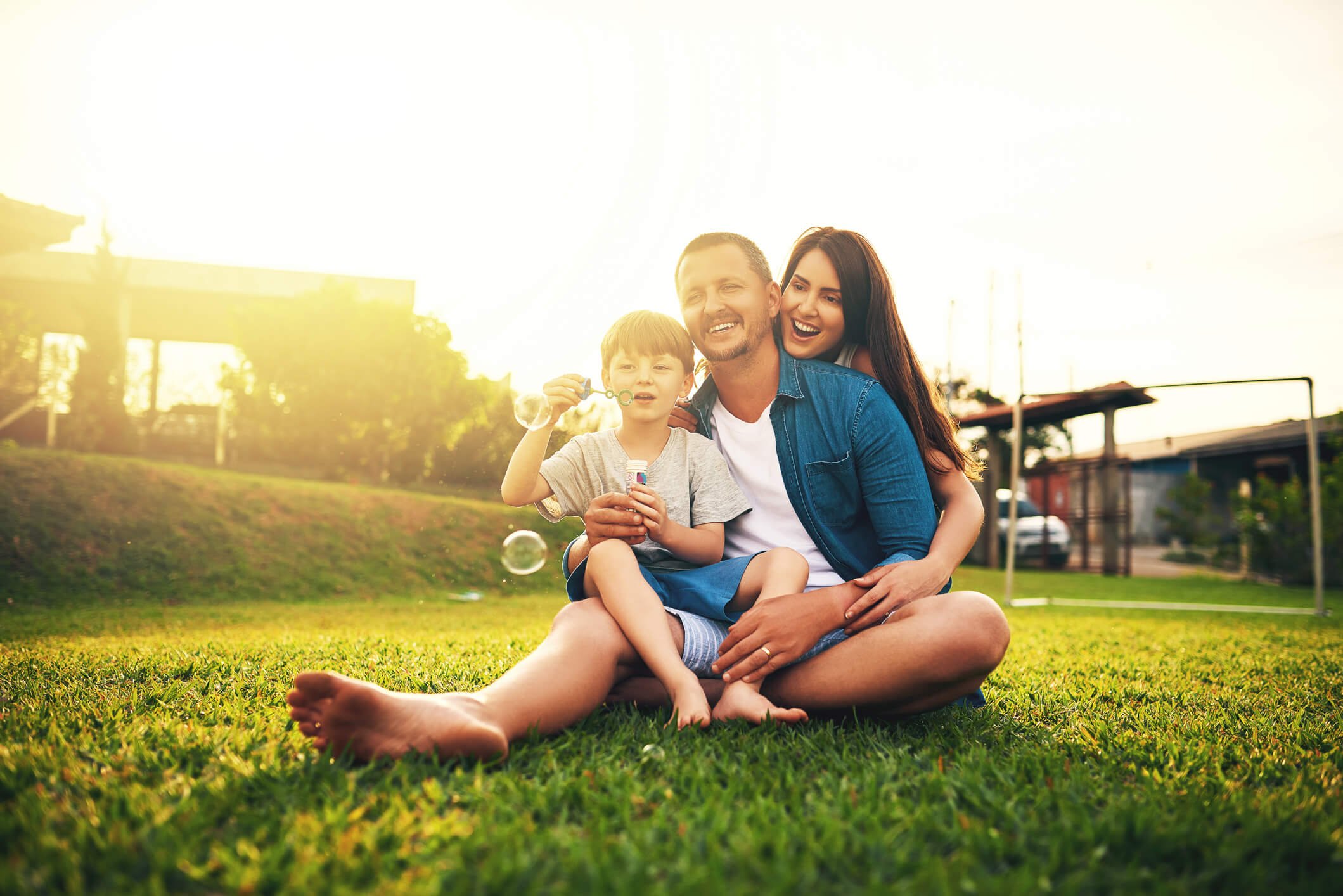 Família feliz no parque Rio de Janeiro